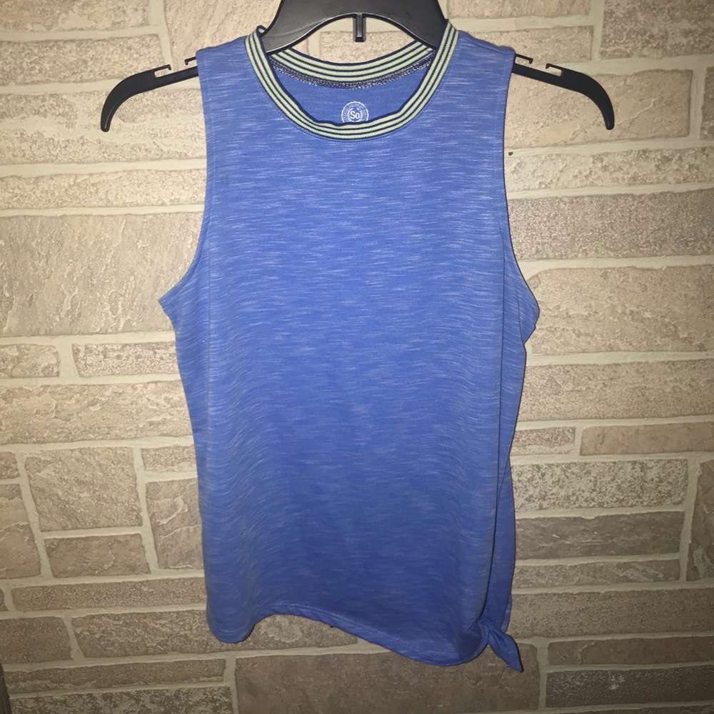 Blue and green tank top